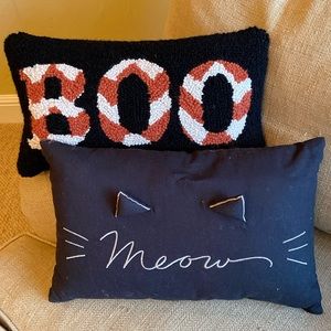 Halloween fun eye catching accent pillows 16”x9”